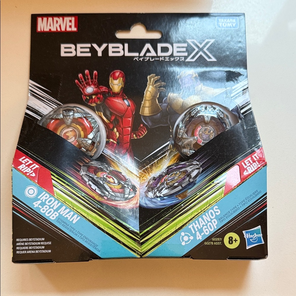 Hasbro Beyblade X Marvel Iron Man and Thanos Set